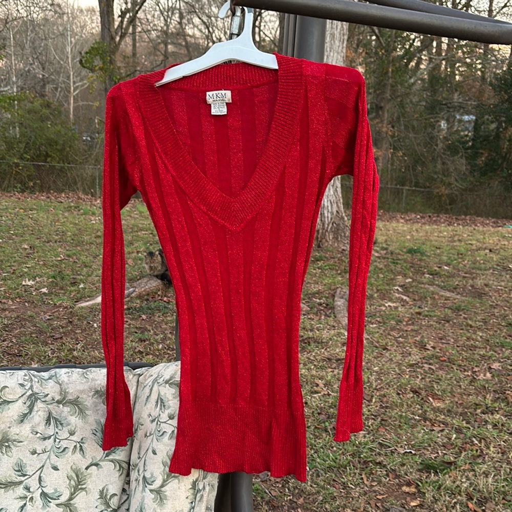 MKM DESIGNS LONG-SLEEVE SMALL SIZE BLOUSE